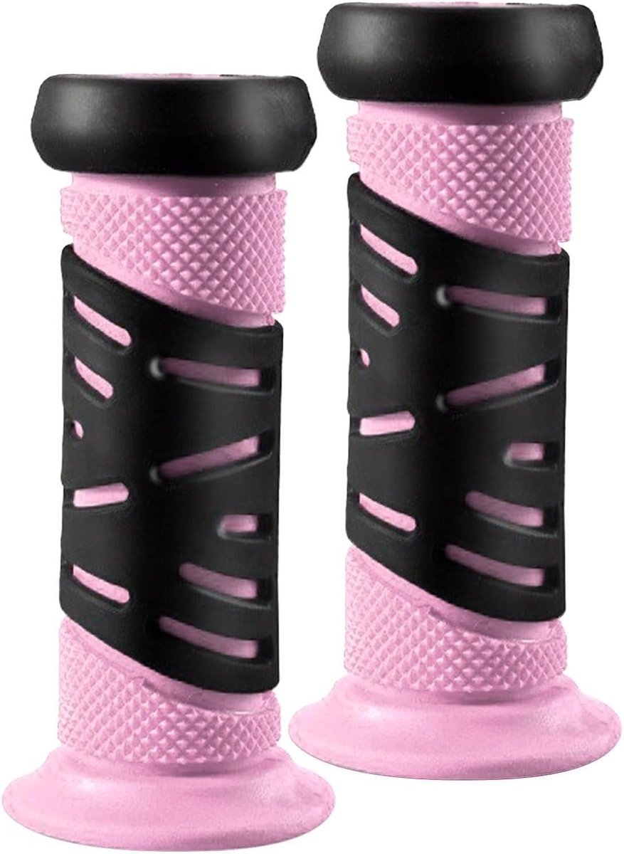 Fietsstuurgrepen - Antislip handvatten - Comfortabel Fietsen - Schokabsorberend ontwerp - Standaard maat - Roze