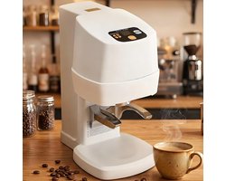 Elektrische Koffietamper - Automatische Tamper - Espresso Zetten - Instelbare Druk - 58 mm - Wit