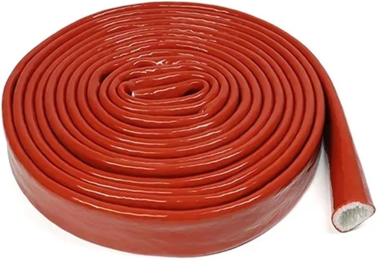 Glasvezel Kabelhoes - Beschermende Buis - Kabel Organisatie - Hittebestendig Ontwerp - 15 Meter - Rood