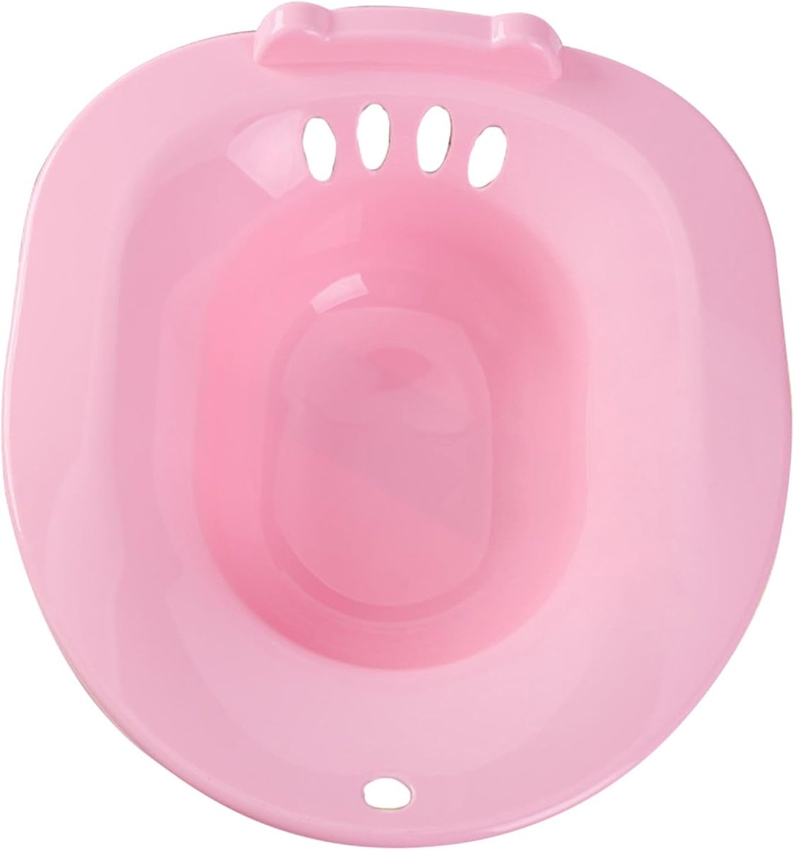 Zitbad Toilet - Persoonlijke Wasbak - Intieme Hygiëne - Anti-Overloop Gat - 39x36x12.5 cm - Roze