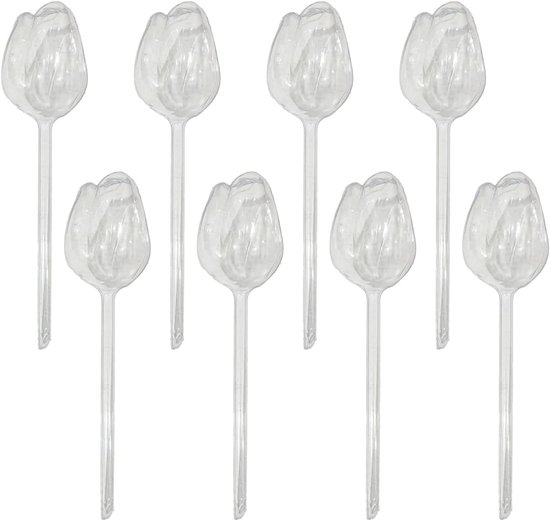Planten watergevers - Bewateringsbollen - Planten verzorgen - Tulpvormig design - 8 stuks - Transparant — afbeelding 5