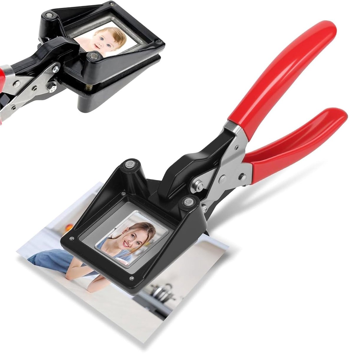 Fotosnijder Handmatig - Kaartformaat Snijder - Foto's Op Maat - Klemstructuur Positionering - 30x40mm - Zilver