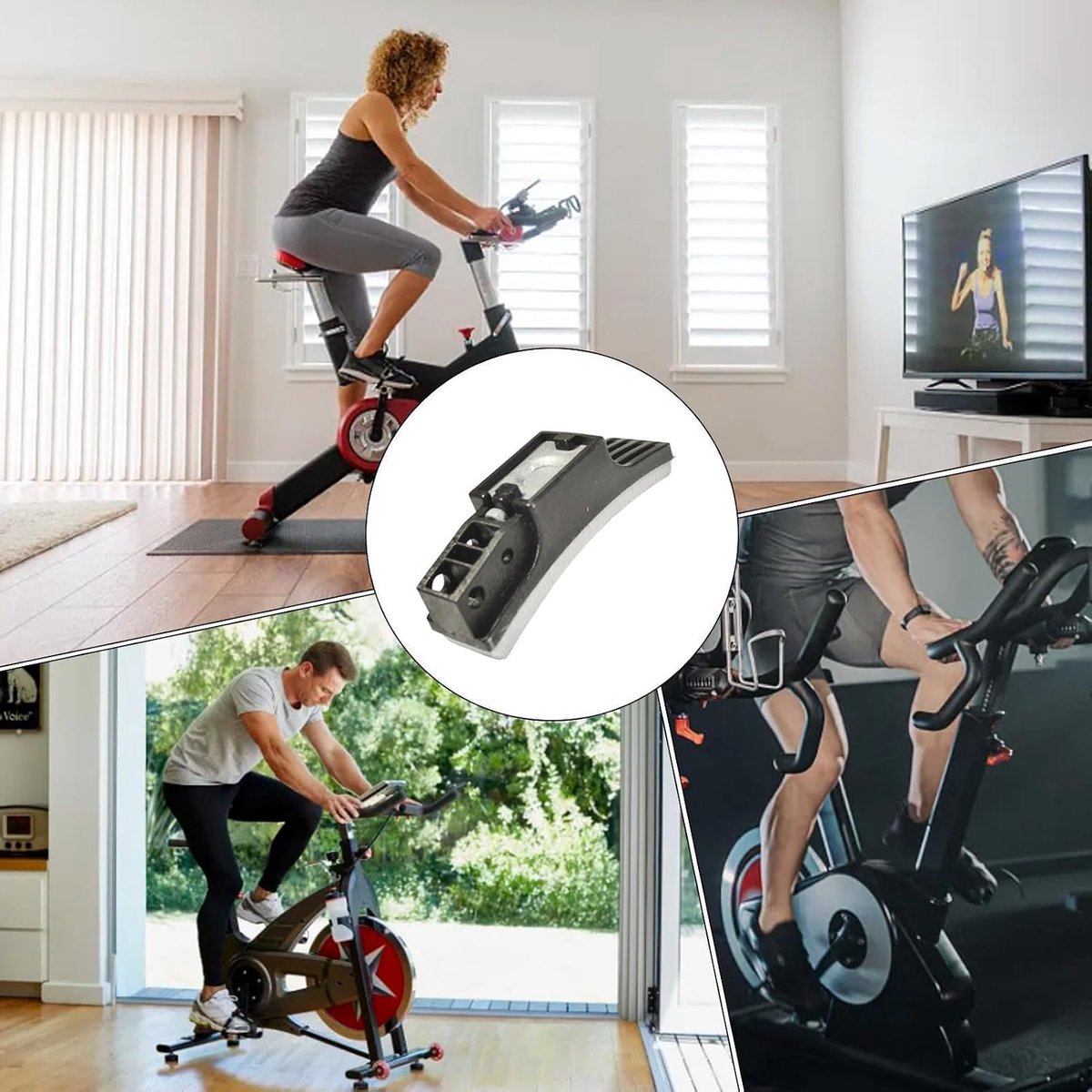 Remblokken Hometrainer - Viltblokken Fiets - Indoor Training - Antislip Grip - 108 x 3 cm - Zwart