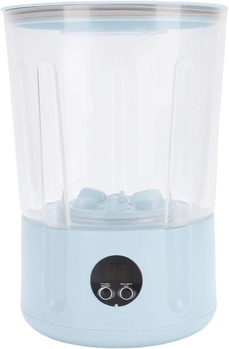 Mini Wasmachine - Draagbare Wasmachine - Ondergoed Wassen - Draadloos Oplaadbaar - 23 x 16 Cm - Blauw