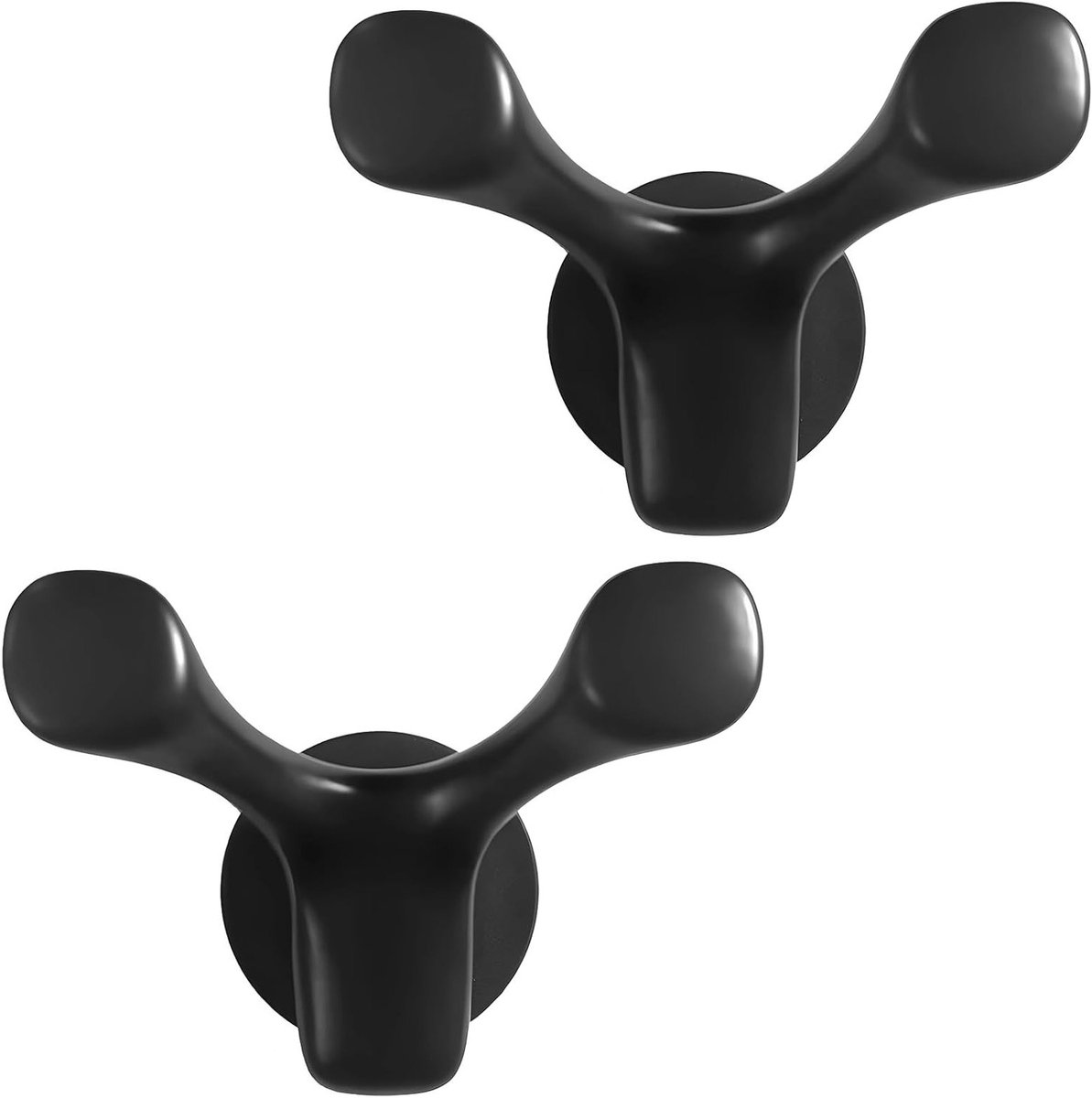 Robuuste magnetische kledinghaken, 2 stuks, antislip coating, ideaal voor keuken en badkamer, eenvoudig te monteren zonder gereedschap, veelzijdig gebruik