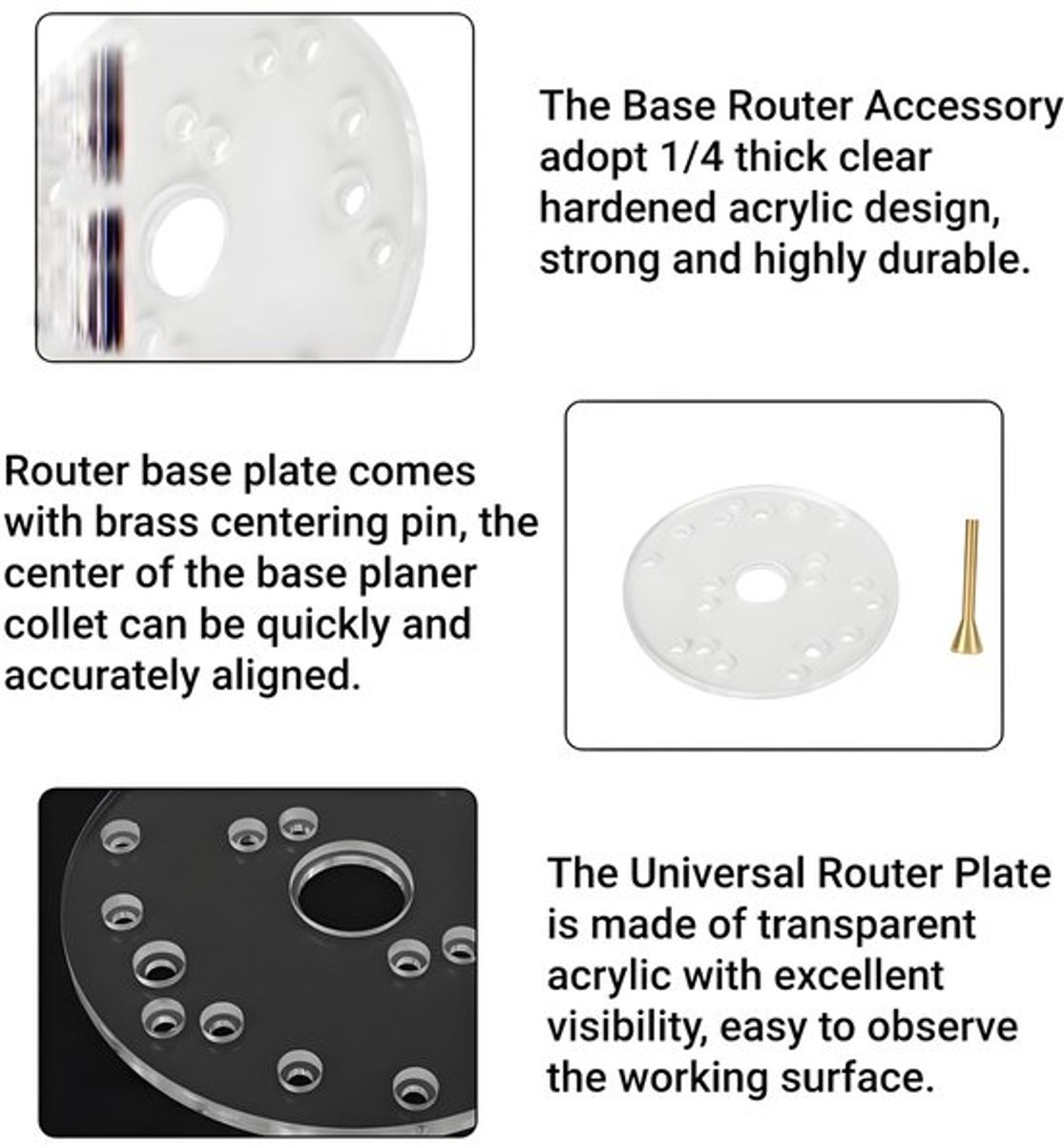 Dailygoody - Universele Router Tabel Bodemplaat - Solidchoice