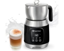 Elektrische Melkopschuimer 600 ml - Automatische Melkopschuimer met Instelbare Temperatuur en Schuimsterkte - Smart Touch voor Latte, Cappuccino en Chocolademelk