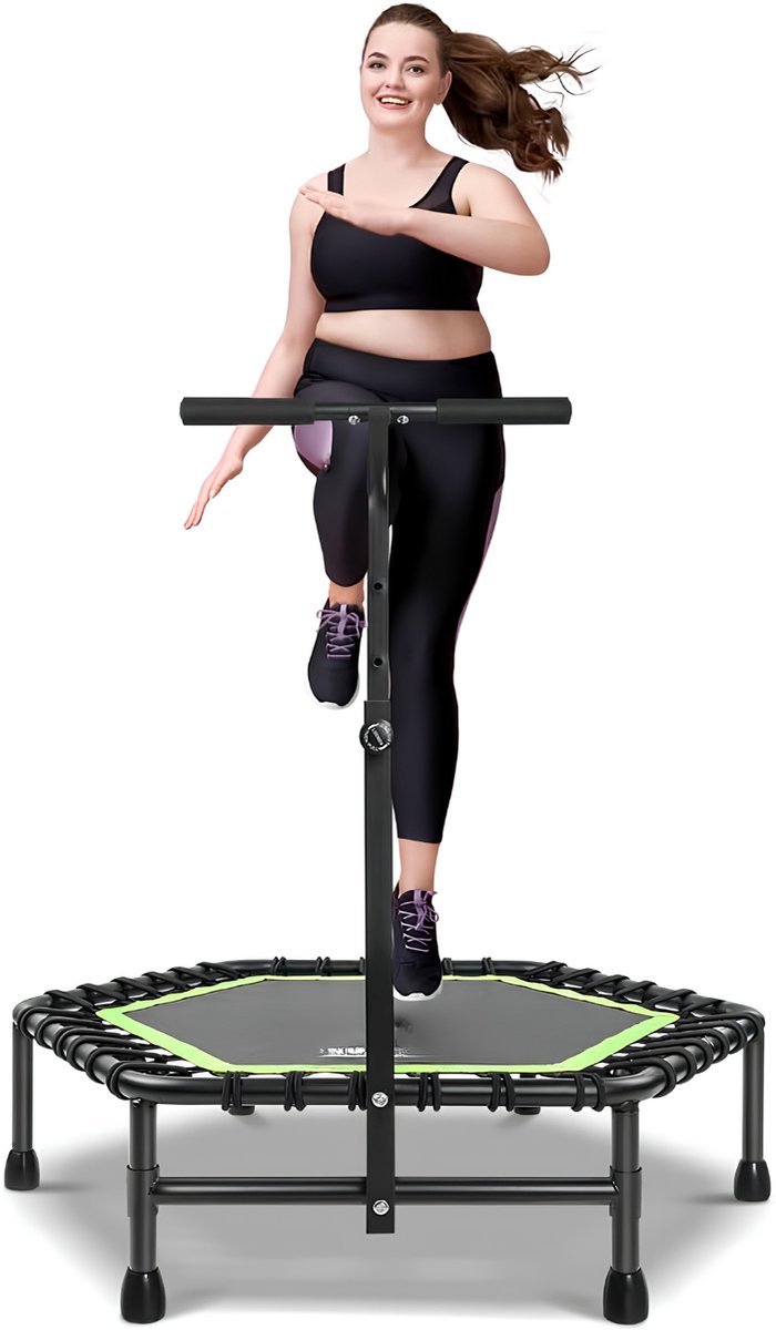 SP® Trampoline - Laadcapaciteit 150 kg - Trampoline Fitness - Fitness Trampoline - Zwart - 114cm x 102cm x 31cm