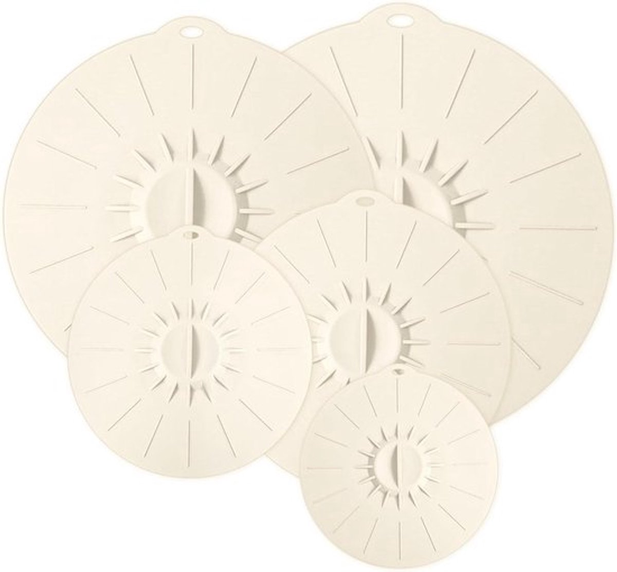 Allecto Plus - Herbruikbare siliconen deksels in set van 5 stuks, stofdicht en