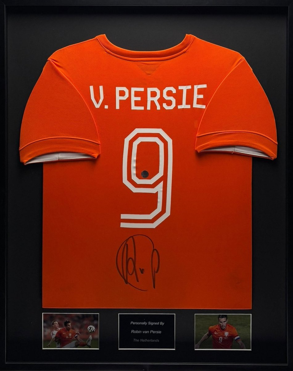 Robin van Persie gesigneerd Nederland 14/15 ingelijst thuis shirt