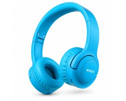 WiseQ HERO Kinder Koptelefoon – Blauwe Draadloze Kinderkoptelefoon Bluetooth – 13dB Geluidsdempend – 38u Bluetooth & Microfoon – Blauw