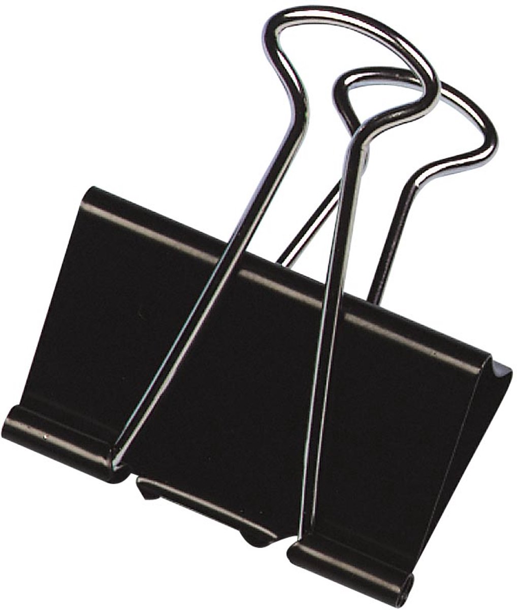 Q-CONNECT foldbackclip | zwart | 32 mm | doosje van 10 stuks