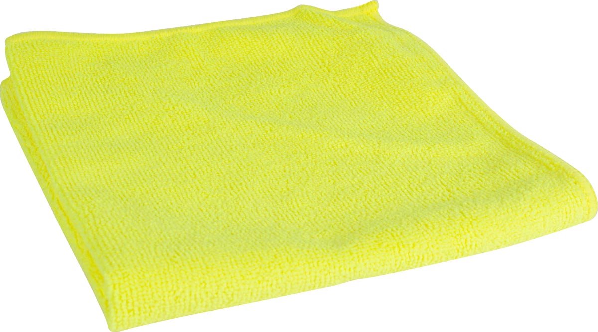 Microvezeldoek | ft 40 x 40 cm | geel | pak van 10 stuks