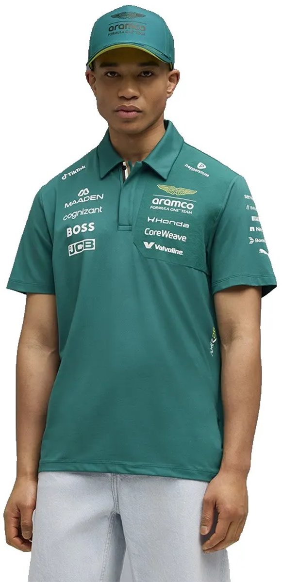 Puma X Aston Martin F1 Replica Poloshirt L Man Groen