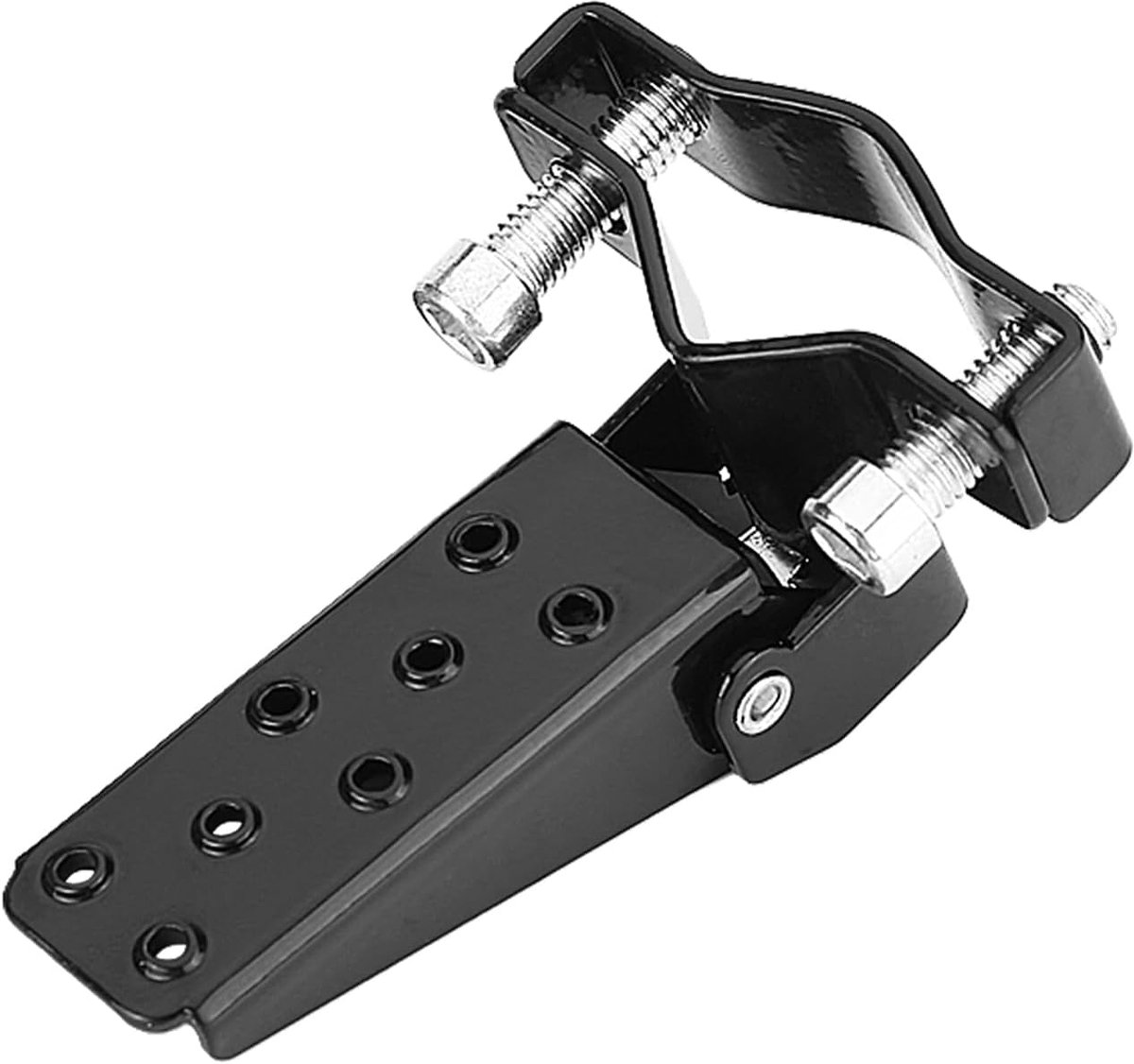 Motorfiets Voetsteunen - Motorsteunen Rijders - Comfortabel Rijden - Geanodiseerde Zwarte Afwerking - 19 x 16 x 4 cm - Zwart