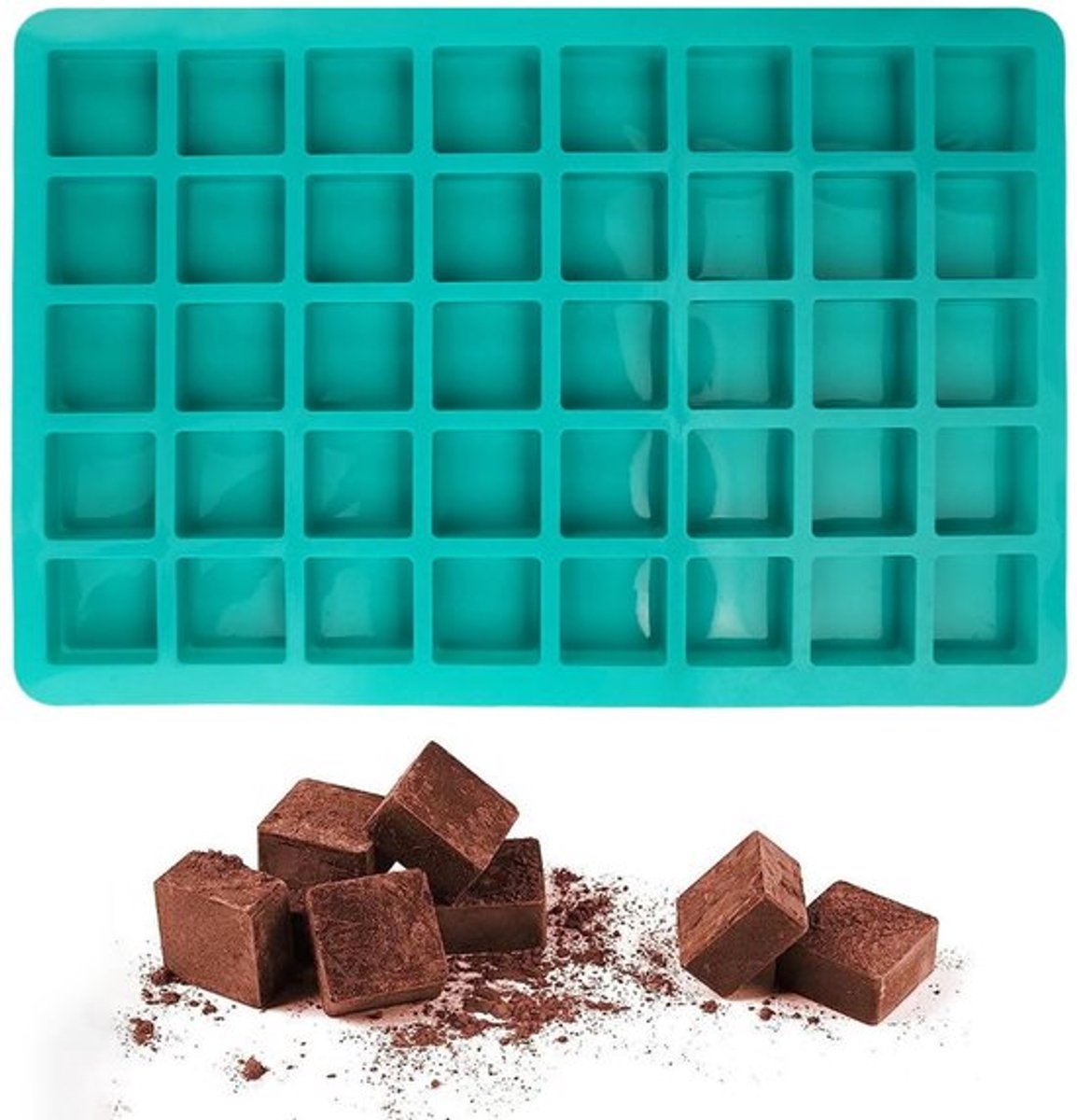 Cosensi - Dailygoody - Siliconenmal chocoladeblokjes - Chocoladevorm met 40 holtes