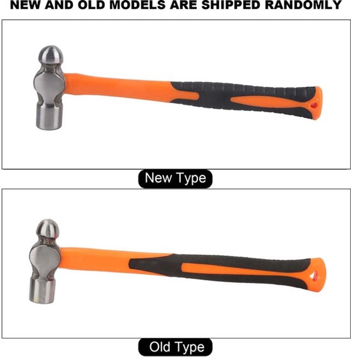 Golden crown - Ronde Hamer - Mini Hamer - Ergonomisch Handgereedschap - Oranje