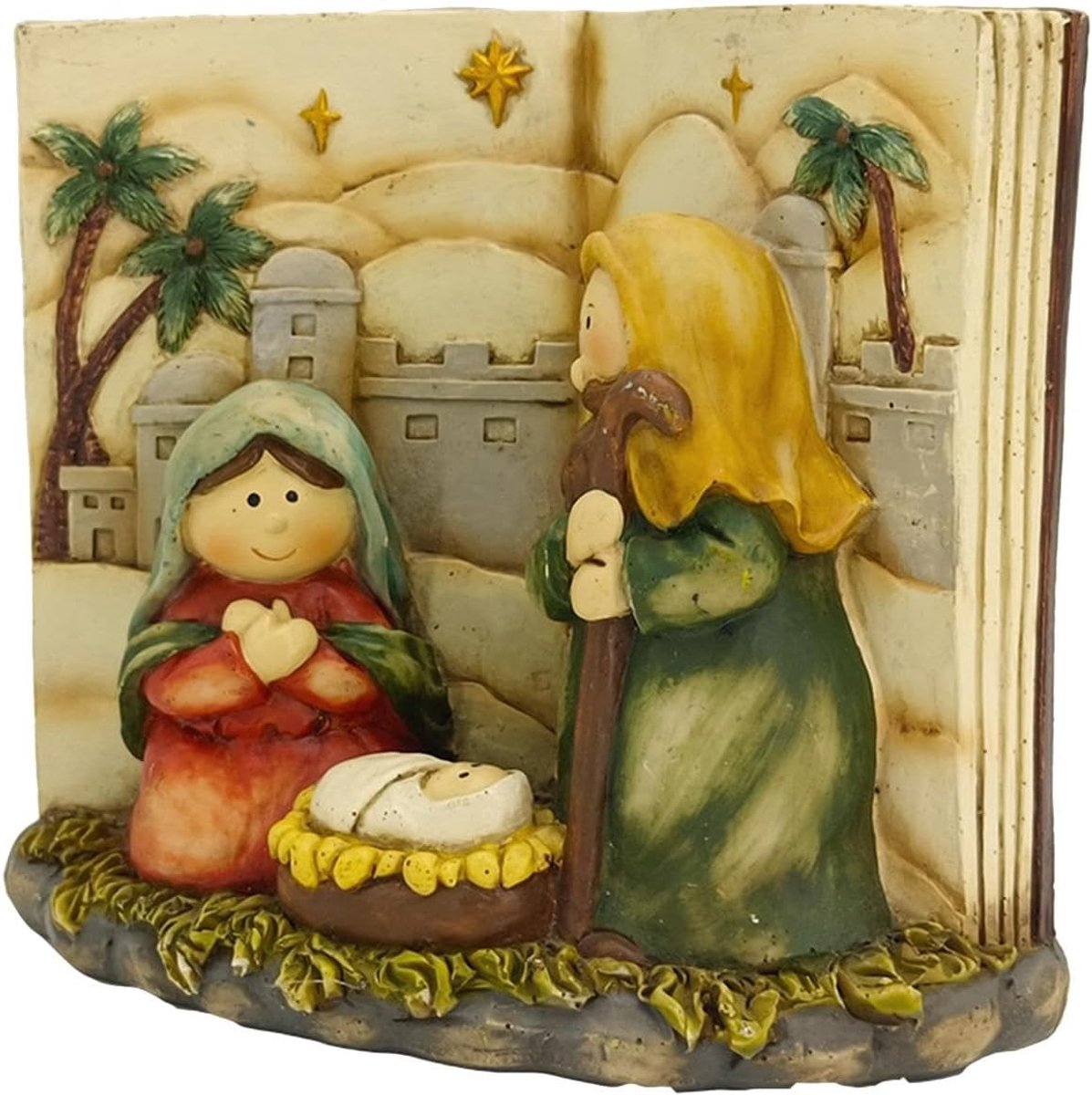 Kerststal figuren - Geboorte Jezus - Kerst decoratie - Gedetailleerd vakmanschap - 14.5 x 8 x 12 cm - Meerkleurig