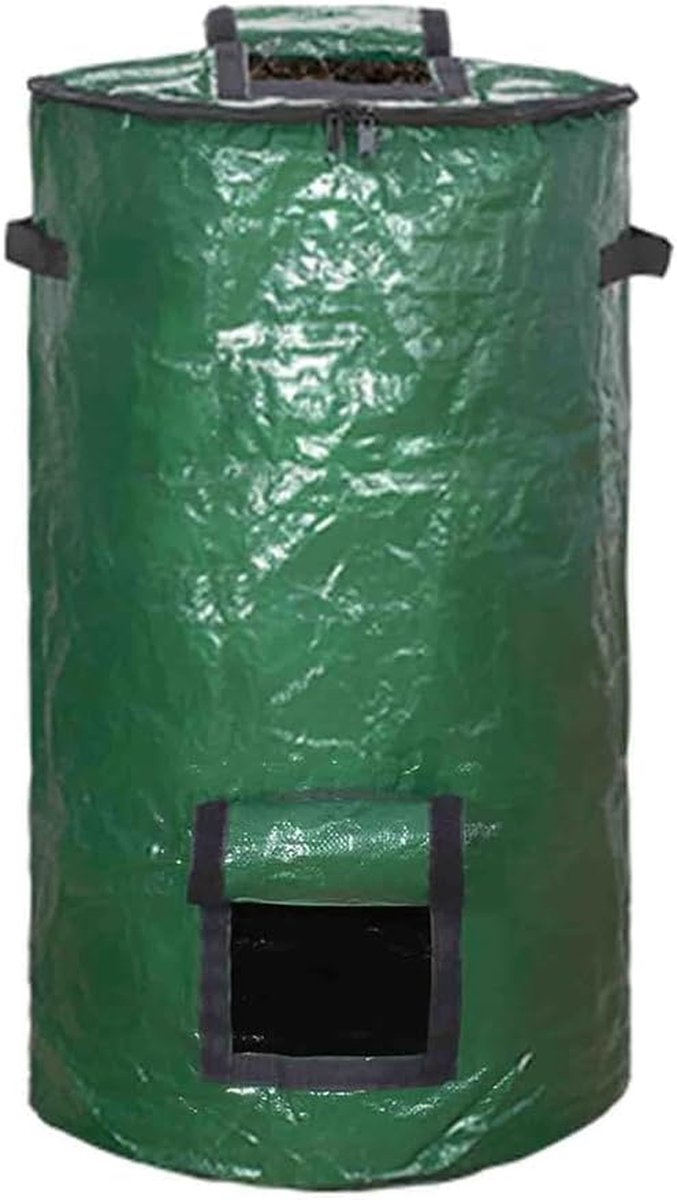 Compostbakzak - Fermentatiezak - Tuinafval Verwerken - Afsluitbare Rits - 80 cm Hoog - Groen