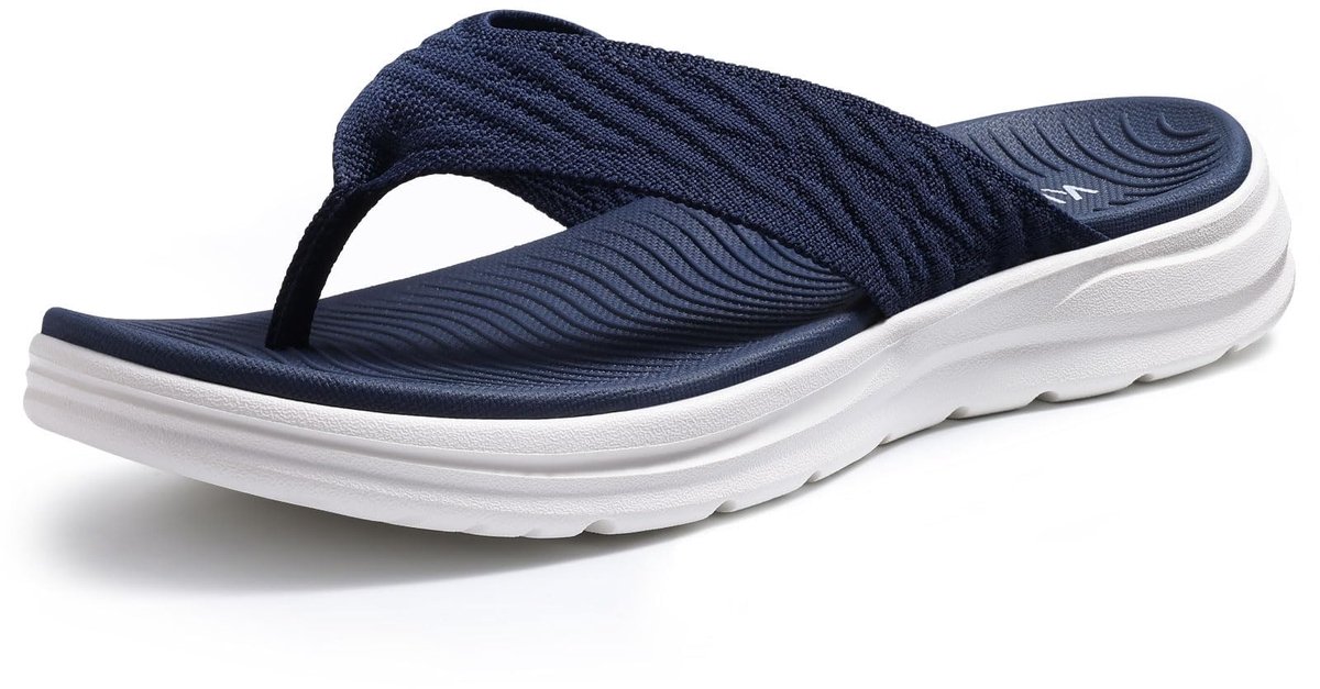 Olanly - Ergonomische teenslippers - Dames Slippers-41-Donkerblauw