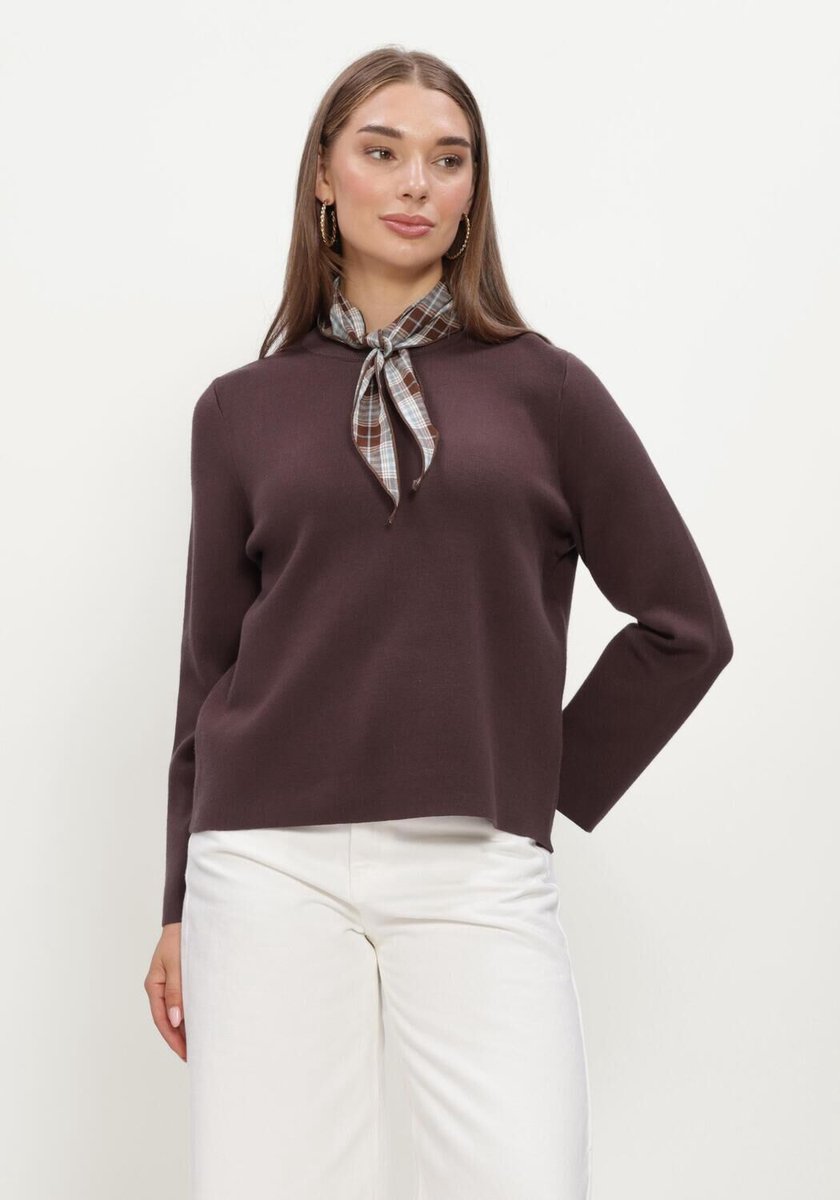 Object Objreynard O-neck Pullover Truien & vesten Dames - Sweater - Hoodie - Vest- Bruin - Maat L