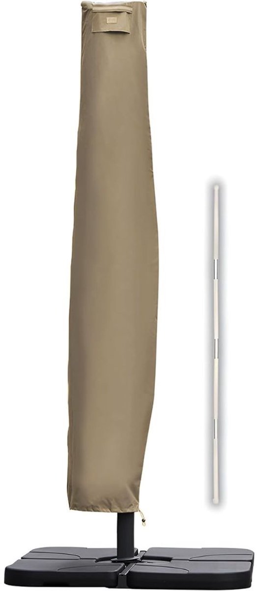 LNMsolutions® Parasolhoes - Parasolhoes Waterdicht - Beschermhoes voor Zweefparasol - Taupe - 16cm x 102cm x 20cm