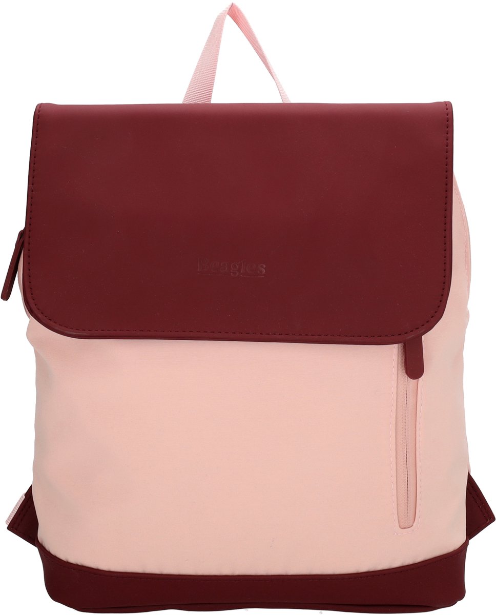 Beagles Kobe Rugzak met Klep - Bordeaux Rood