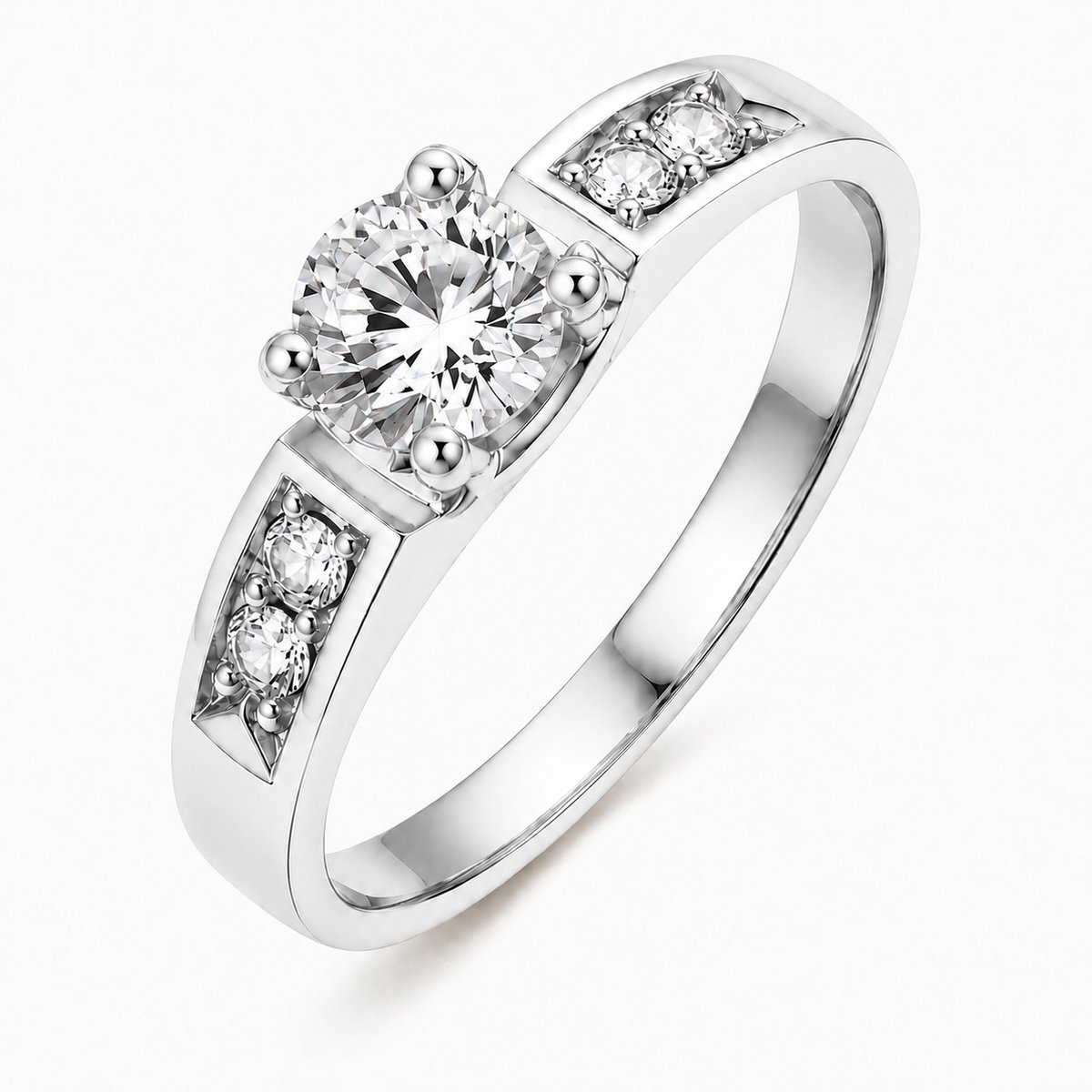 LGT JWLS - Dames ring - Zilver|Wit Metaal - Zirkonia
