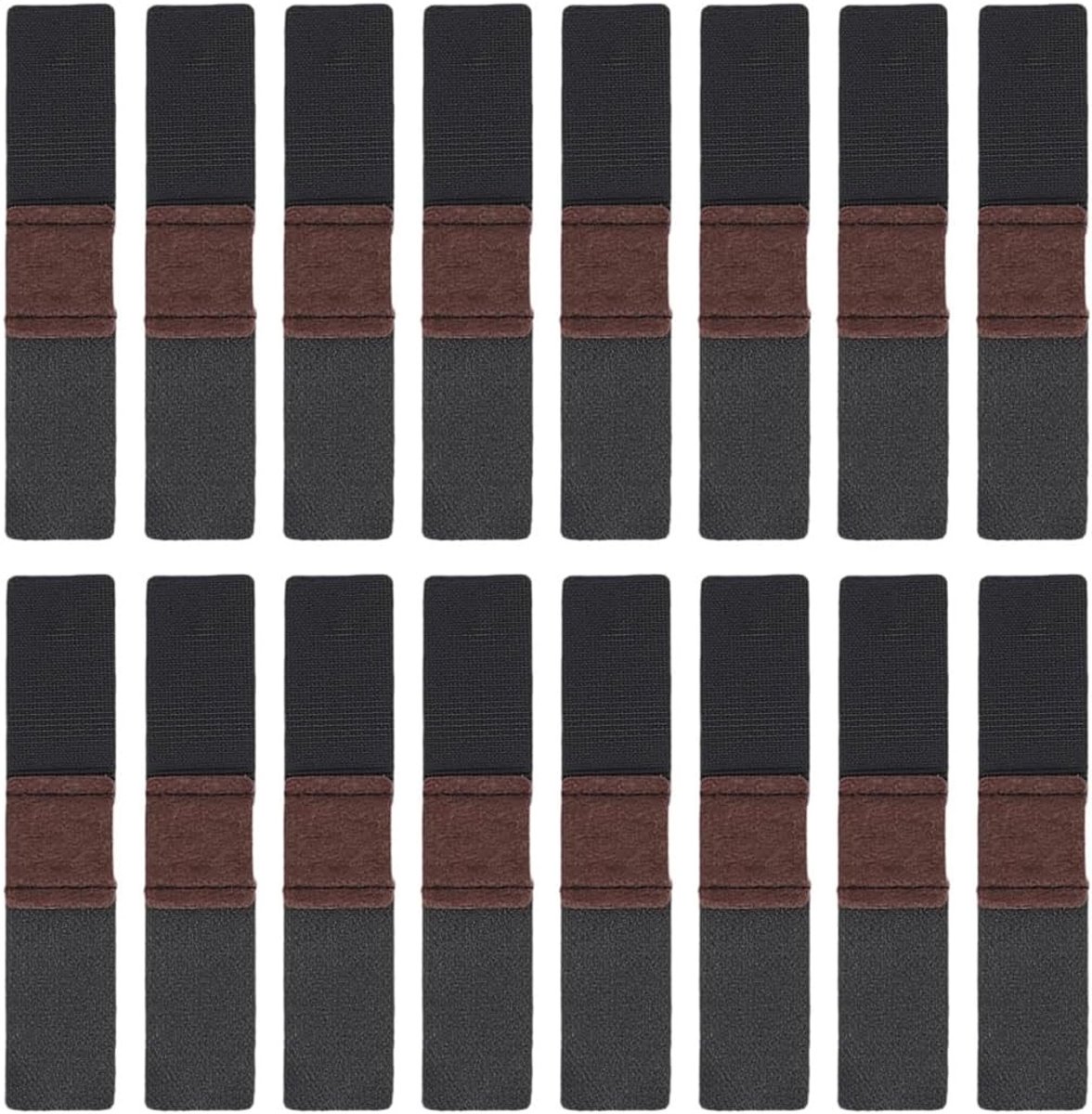 Viltglijders - Zwart - 14,5 x 3 cm - Zelfklevende Vilt Doppen voor Stoelen - Voor Vloerbescherming