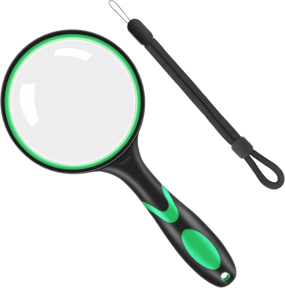 Vergrootglas bril - Oranje - 75 mm - Met antislip handvat - Voor Lezen en Observeren