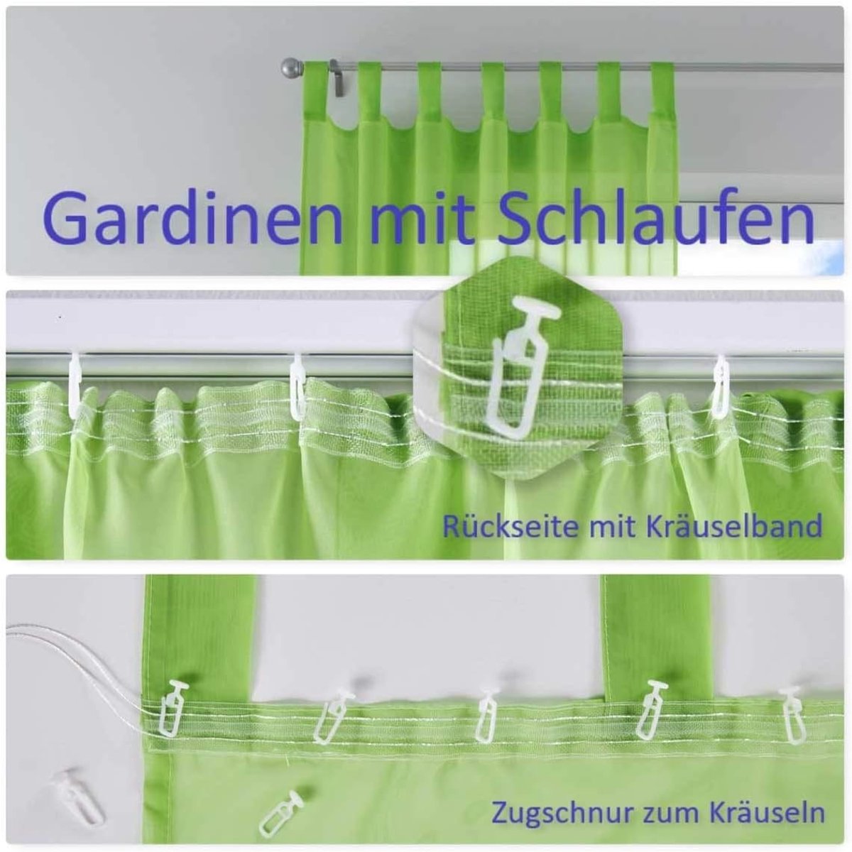 Transparant Effen Gordijn - Bruin - 245 x 140 cm - 100% Polyester - Voor Raamdecoratie