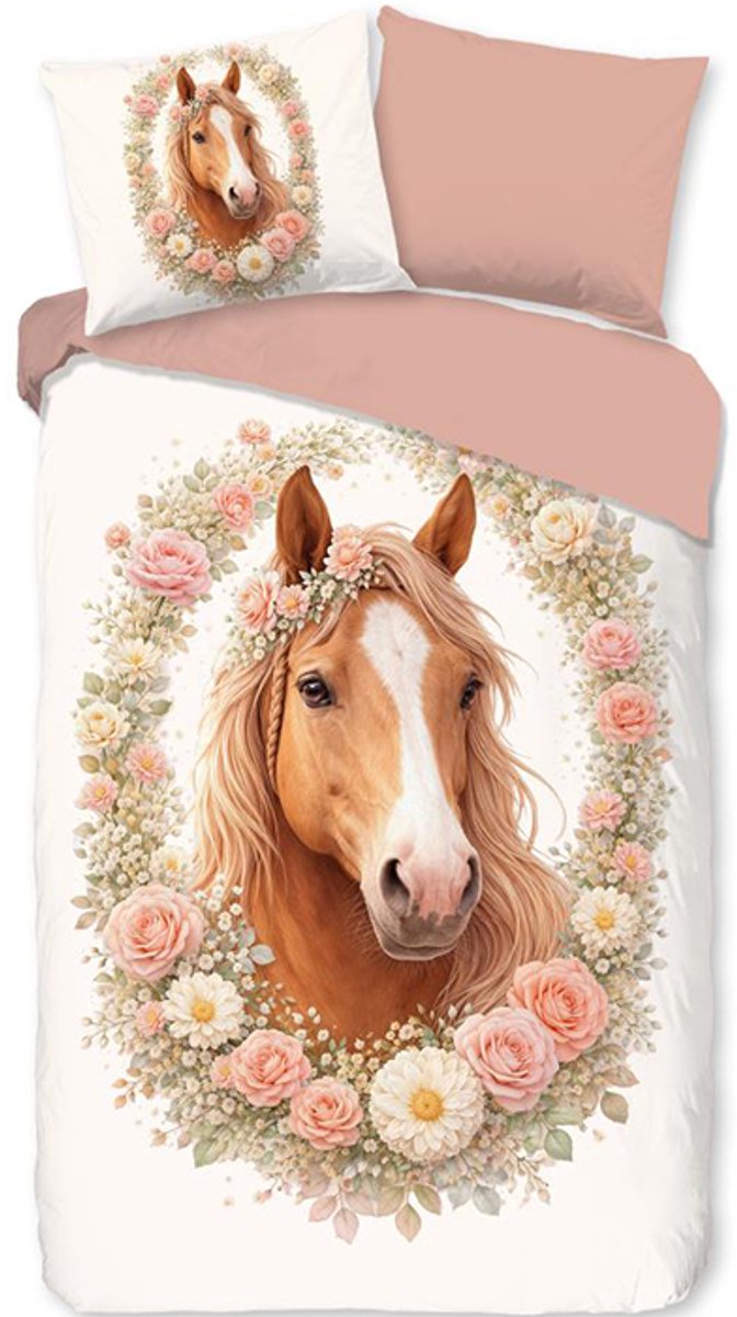 Pure Paard Kinderdekbedovertrek Roze