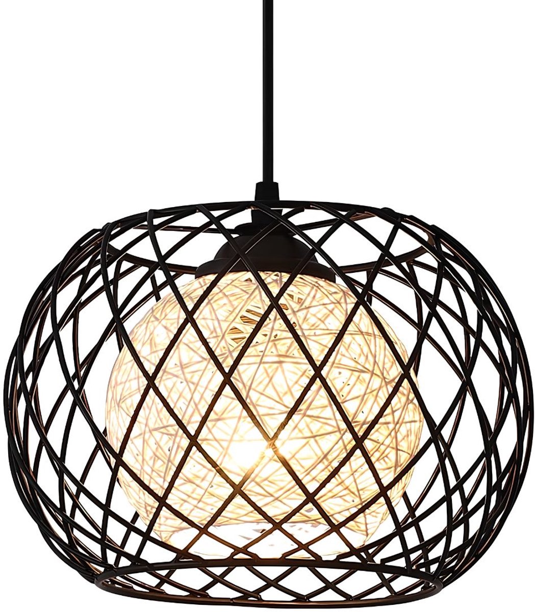 VALI® Hanglampen Eetkamer - Plafondlamp - Hanglamp - Zwart - 24cm x 24cm x 16cm