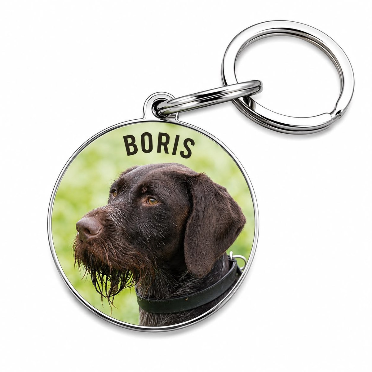 Sleutelhanger Foto Hond | Gepersonaliseerde Sleutelhanger RVS | Sleutelhanger voor Hondenliefhebbers | Petshop Seven