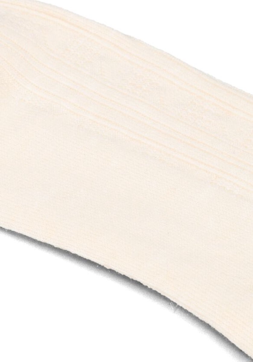 Becksondergaard Scallop Knee Sock Beenmode Dames - Creme - Maat 39-41