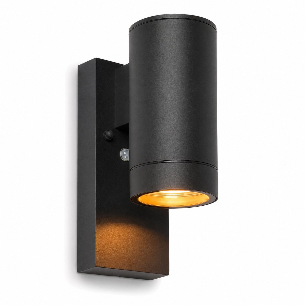 Luminize® Buitenlamp met Schemersensor - Wandlamp met Dag en Nacht Sensor - 11x7x15cm - GU10 - Zwart