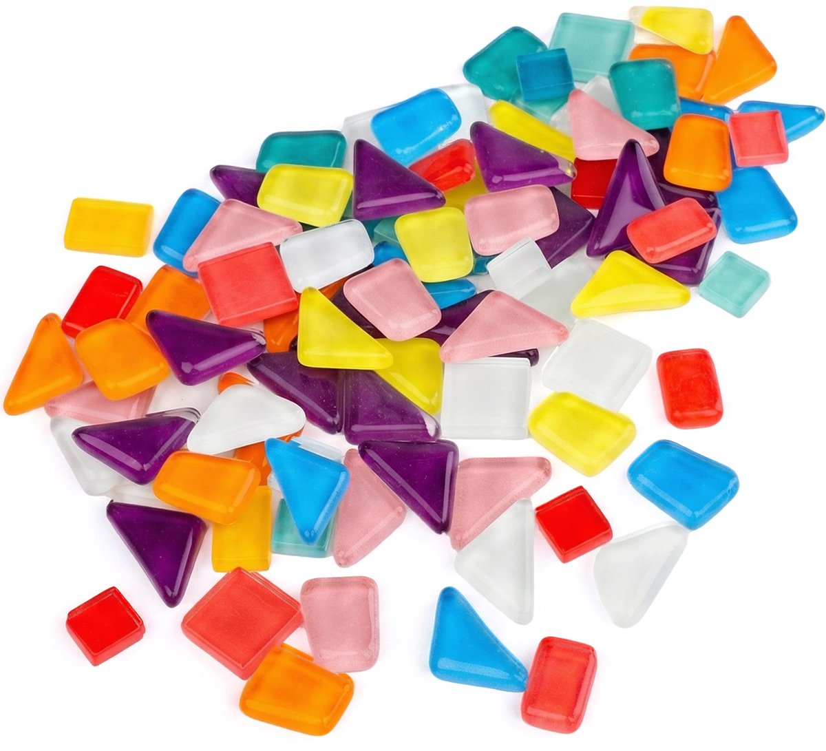 Glazen mozaïeksteentjes voor DIY-projecten, 150 stuks, multicolor