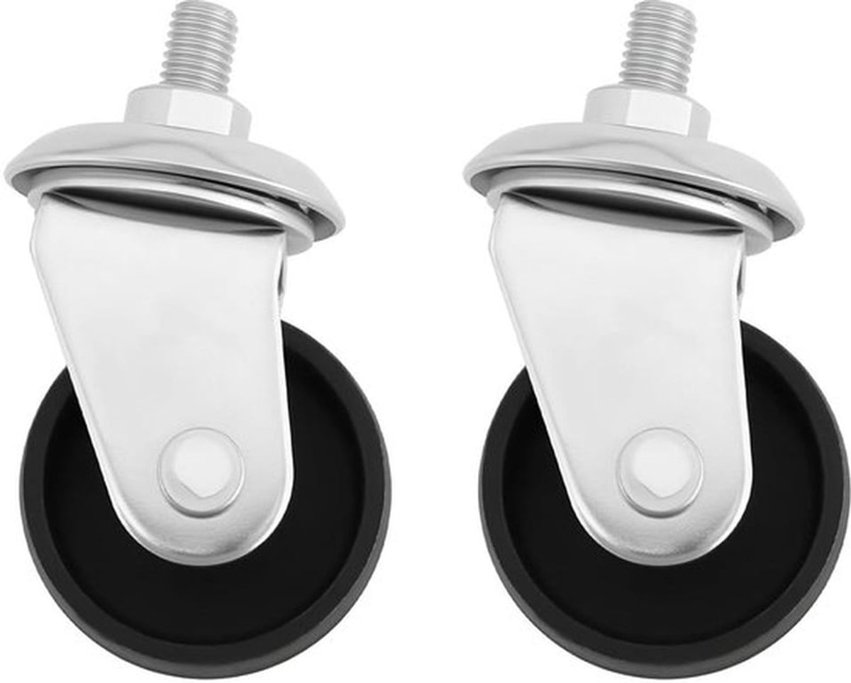 - Horizontale Jack Wielen - 2 stks - 60mm - 3 Ton - Geschikt voor Floor Jack - 12mm Draad - Zwart