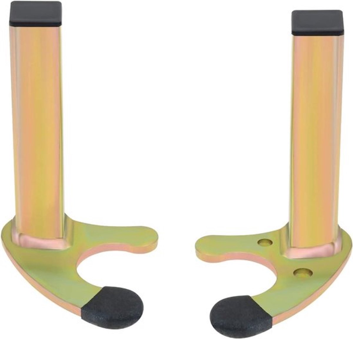 Motorfiets Paddock Stand - Wiel Ondersteuning - Swing Arm Lift - Statief - Bobbin - Frame Accessoires - Geschikt voor Merk - Zwart Metaal - 1 Paar - Vork - U-Stijl - Haken - Vork Frame.