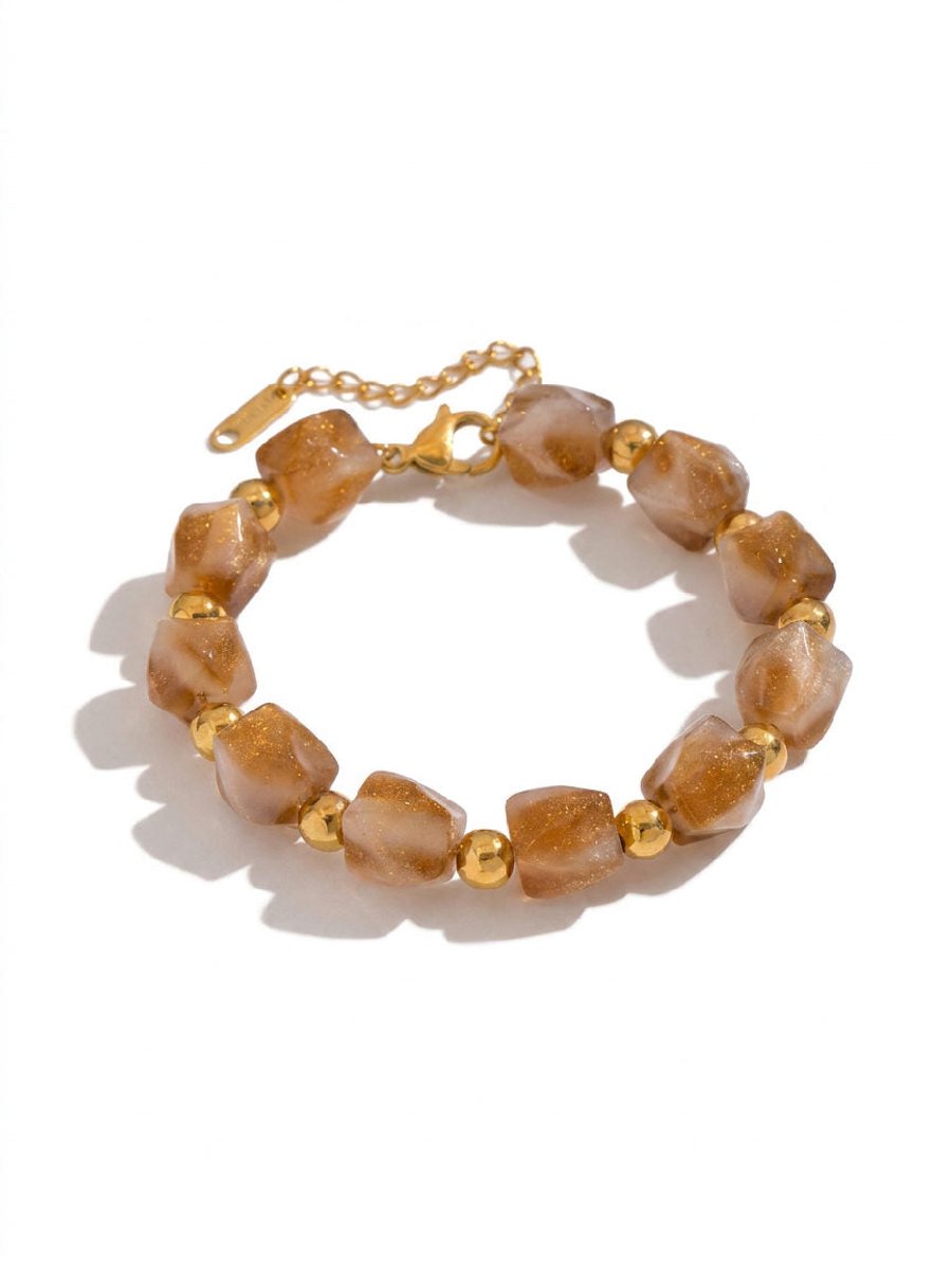 Amber - Kralenarmband - Resin - -
