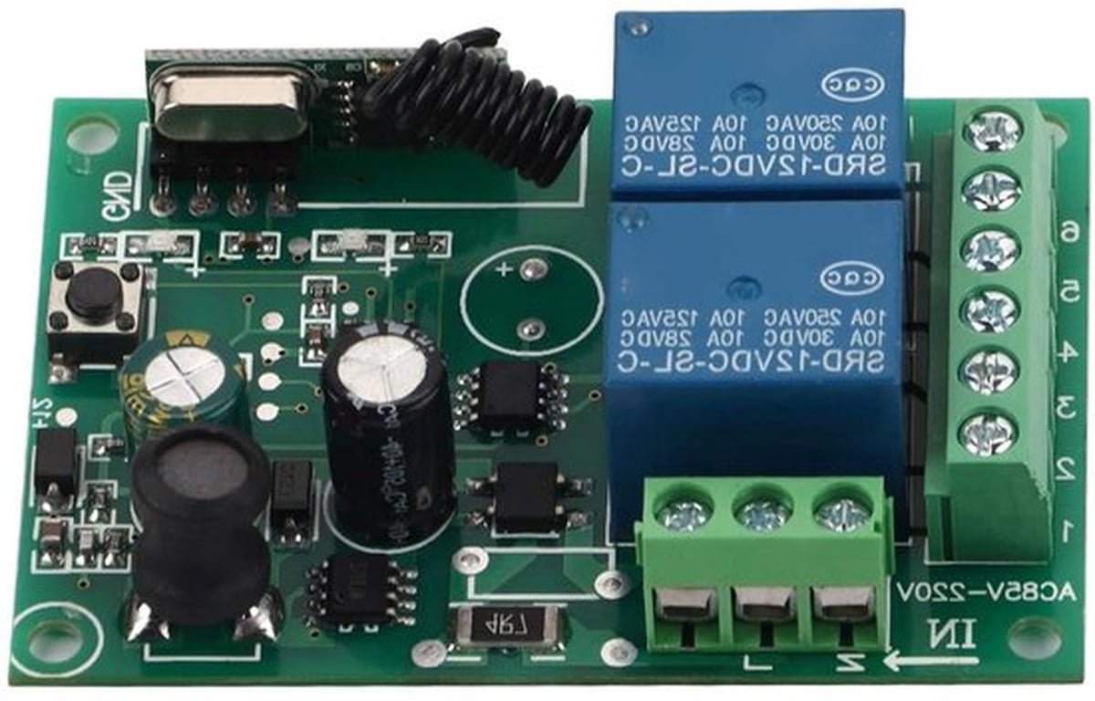 Draadloze Relaisschakelaar 220V met Afstandsbediening 433 MHz - Stabiele en Betrouwbare Prestaties - 2 Kanalen