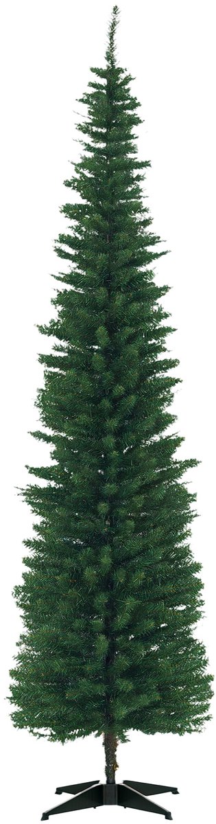 HOMCOM Kerstboom Kunststof, Metaal Ø55 x 210H cm Groen