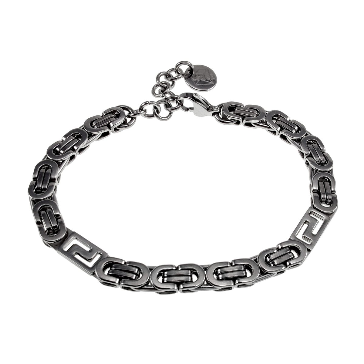 Exclusieve Koningsarmband Roestvrij Staal Unisex, Verstelbaar 16 tot 19 cm - Handgemaakt door esde2
