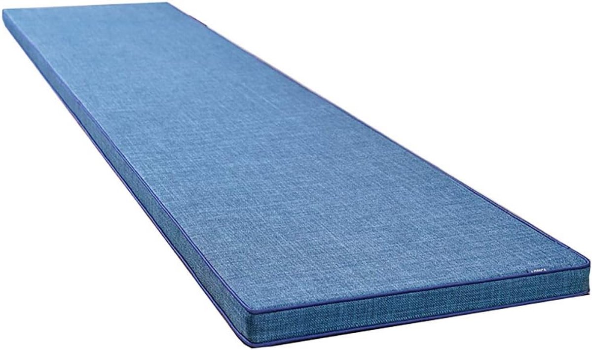 wangk Tuinbank Kussen Zitkussen, 2 of 3 zits Bench Mat Pad Patio Bench Pad ligstoel kussen Vervanging Matras Pad Indoor Outdoor, Bank Kussen-Blauw 80×30×8cm (31×12×3.2,5 cm)