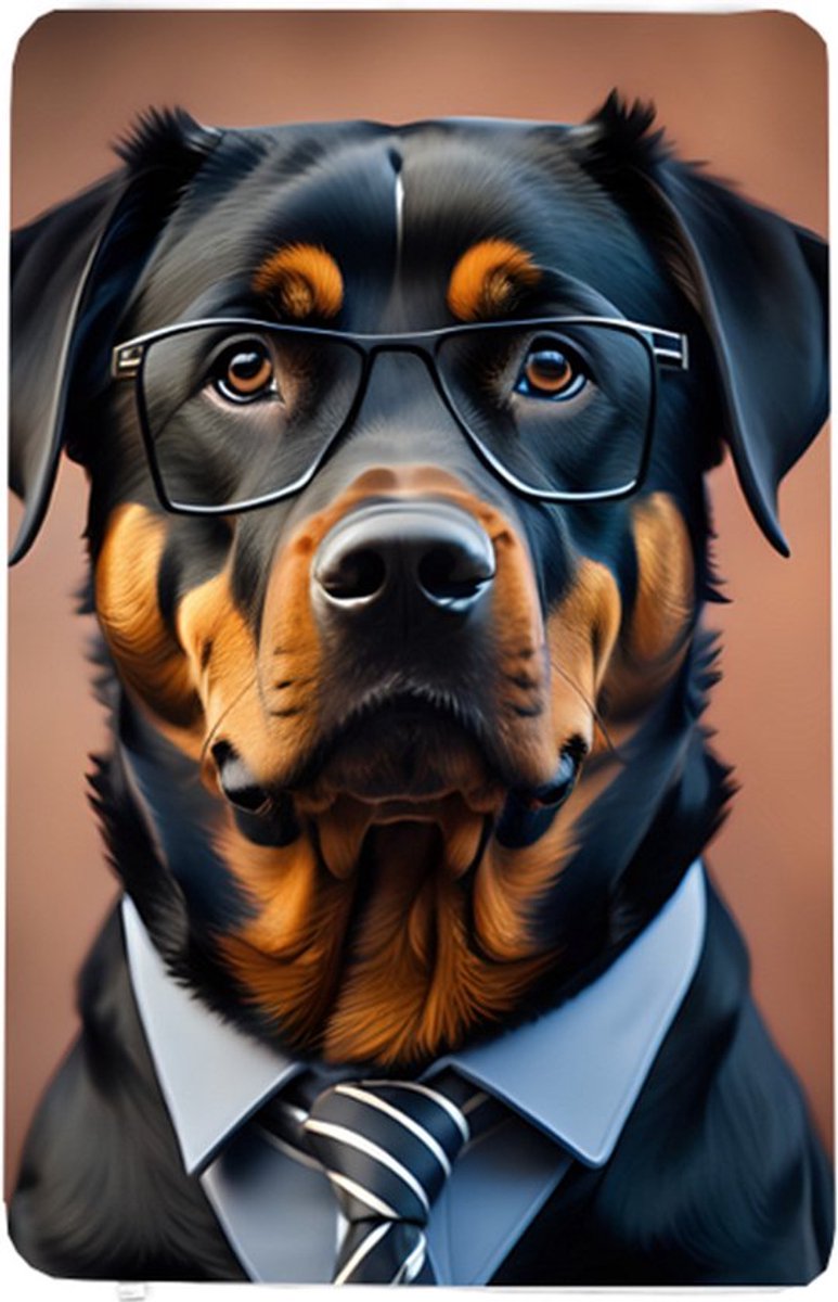 Fleecedeken DHr Rottweiler, FD2023907, 96x146cm, Polyester Sherpa
