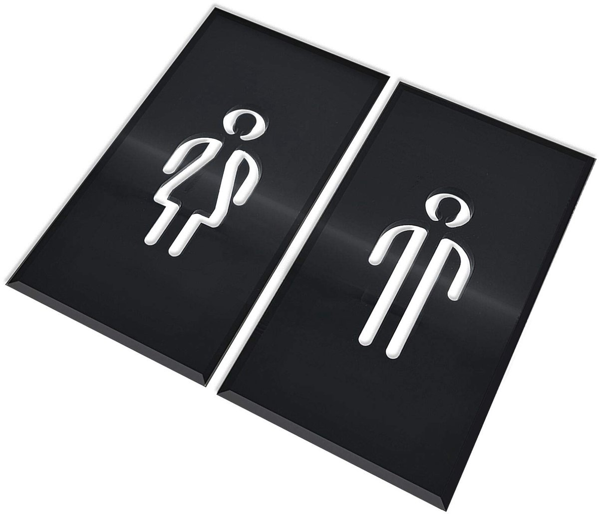 Barcelona | Toiletborden | Man + Vrouw | Badkamer Deur Plaat | Decoratieve Stickers voor WC | Toilet Signs | Decoratieve Zelfklevende Vinyls voor Wastafels