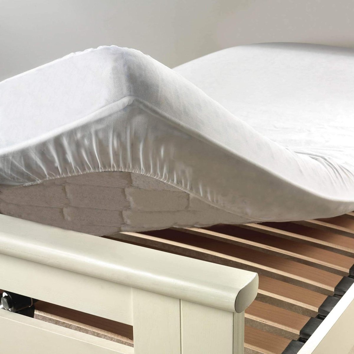 Matrasbeschermer - Matrashoes Oplegger - Bed Beschermen - Waterdichte PEVA laag - 90 x 190 cm - Wit
