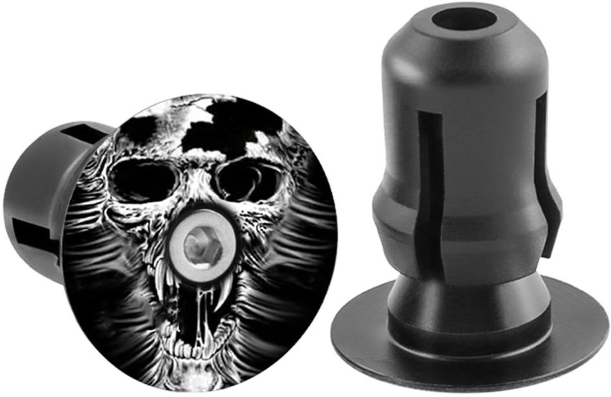 Fiets Stuur End Plugs - Handvat Bar Covers - Fietsen Beschermen - Aluminium Legering - 16-22.7 mm Binnendiameter - Zwart