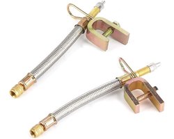 Bandenklep Verlenging - Ventielverlenger Slang - Banden Controleren - Gevlochten RVS Slang - 150mm Lengte - Zilver