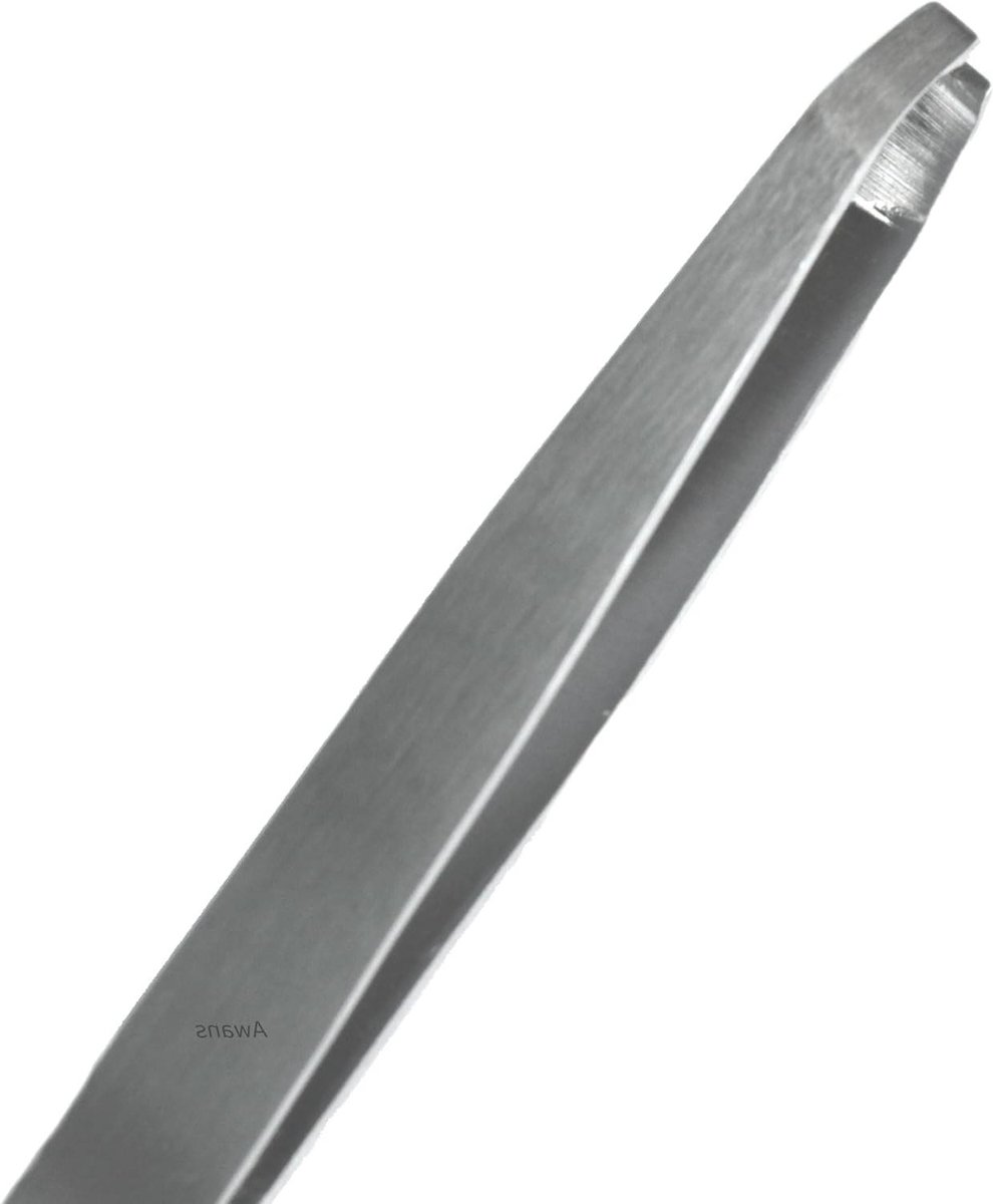 Wenkbrauwpincet - Roestvrij stalen pincet - Gezichtsbeharing Verwijderen - Ergonomisch Ontworpen - 35 inch - Zilver
